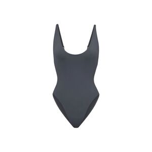 Skims Swim Scoop Neck One Piece Gunmetal Gray Size Small NWOT
